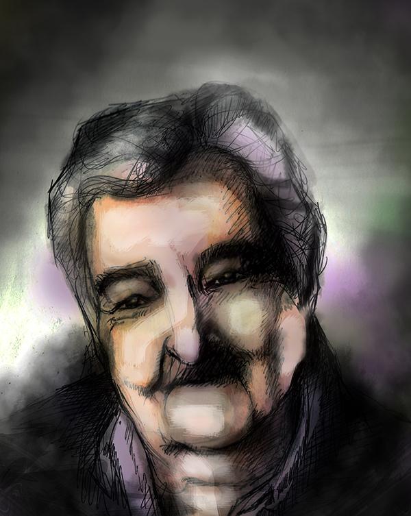 Illustration of Pepe Mujica.