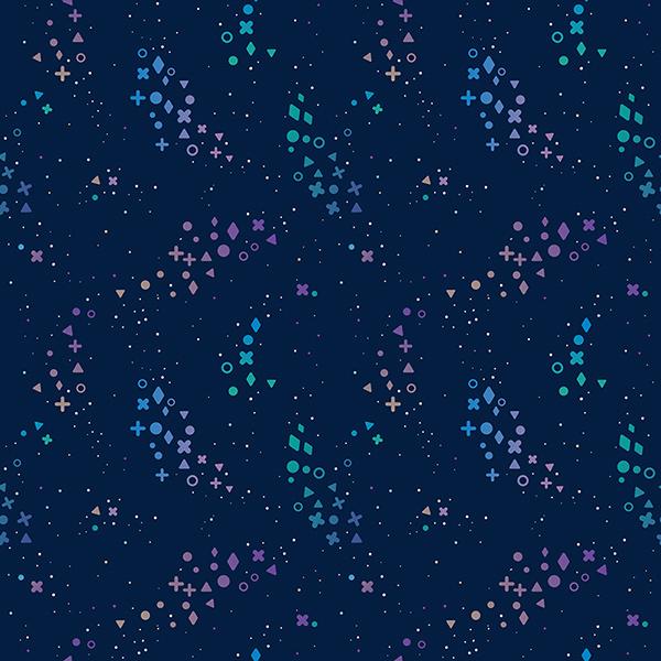 Geometric pattern with a cool space theme.