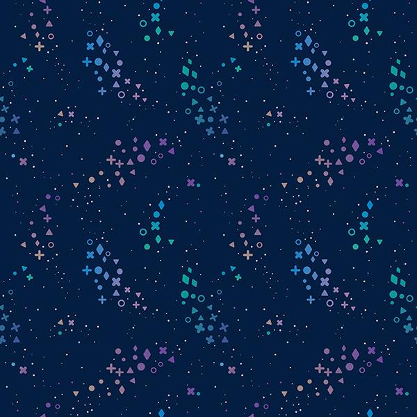 Geometric pattern with a cool space theme.