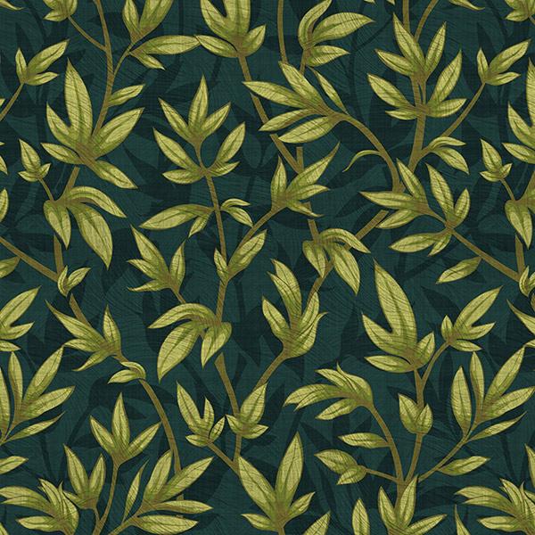 Green peony leaves.